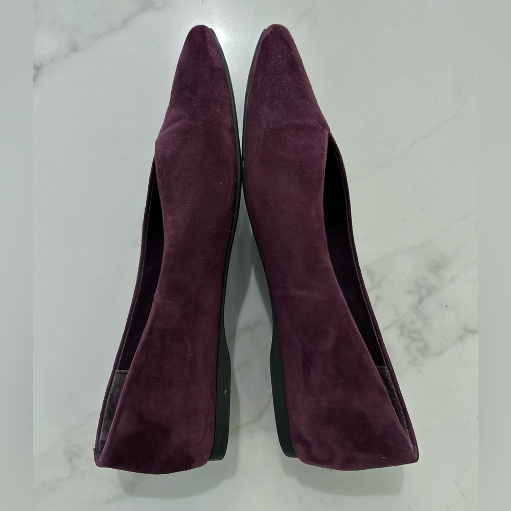 Birdies Goldfinch Mulberry Size 7.5 Ballet Flats Pointed Toe Suede EUC - Picture 10 of 15